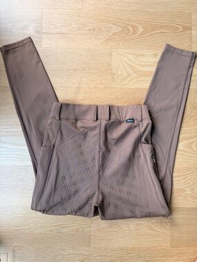 Baleaf Brown High-Waist full seat silicone Riding Leggings